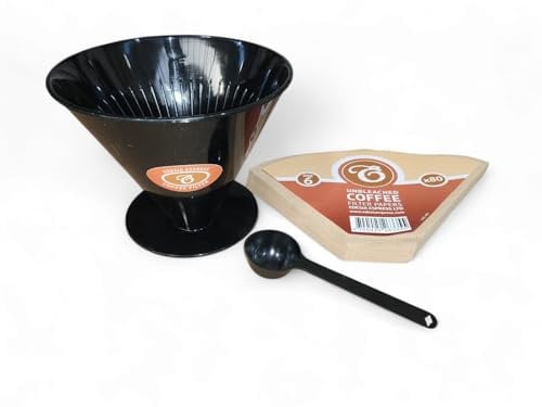Size 6 Pour Over Filter Coffee Maker Set by EDESIA ESPRESS