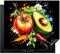 KitchenYeah© Protège Plaque Induction 58x51 cm Deco Cuisine Accessoire Pratique Protection De Vitroceramique Kitchen Gadget Tomate - Avocat - Poivron - Graffiti - Peinture - Modern