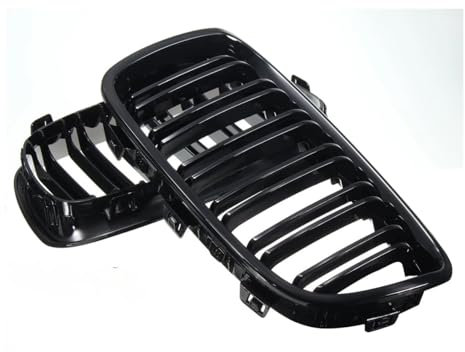MLTLKPPVNG Ersatzgrill Für BM&W Für F20 F21 1er-Serie 2010 2011 2012 2013 2014 Auto-Front-Nierengrill Renngrills Glänzend Schwarze Grills Nieren Kühlergrill