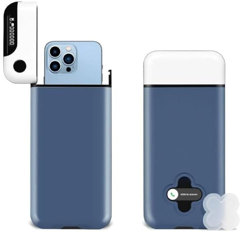 Cikiki Phone Lock Box with Timer, Portable Cell Phone Lock box, Time Lock Box for Phone and Android Phone, Help Kids,Students, Adults Focus Back,Prevent Excessive Games, Mobile Phone Addiction