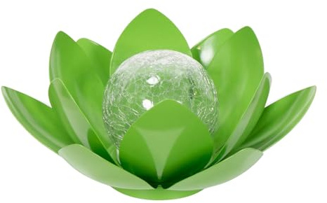 ValueLights | Waterlily Green Solar Powered Outdoor Lotus Flower Decoration Garden Light | Outdoor Lights, Home Décor & Improvement Essential