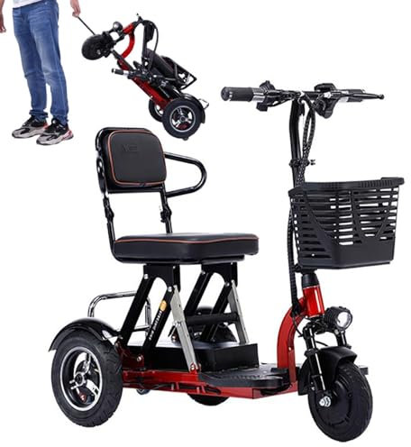 Scooter Elektrisch,3-Rad-Mobilitätsroller,Rollatoren Für Senioren,Rollstuhl Elektrisch Faltbar,48V20ah,Elektro Dreirad,Für Ältere Menschen Und Behinderte A