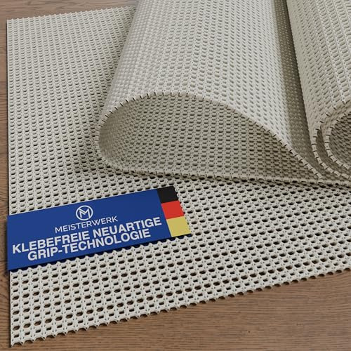 MEISTERWERK rutschfeste Teppichunterlage - (EXTRA STARKER Halt) Anti-Rutsch-Matte für Teppiche & Läufer | zuschneidbar, universell einsetzbar für alle Böden | 180x180 cm