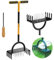 TWZ Rasenlüfter 2-in-1, Aerifizierer für Rasen mit 16 Spike& 8 Kerne 97cm Handvertikutierer Metall mit T-Griff, Vertikutierer Heavy Duty Rasenspecht Rasen Belüften für Verdichtete Böden Rasenpflege