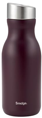 Smidge Reusable Water Bottle 350ml Autumn Berry – Insulated Stainless Steel Flask for Hot & Cold Drinks, Leakproof & BPA-Free, No Metallic Taste
