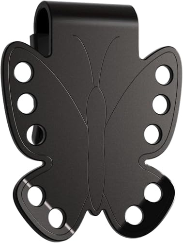 Butterfly Metal Landing Pad for Golf Bag – Magnetic Accessories Holder Clip with Soft Rubber for Golf Rangefinder, Towel, Speaker, Flask – Quick Access Golf Bag Clip, Universal Fit for Men & Women