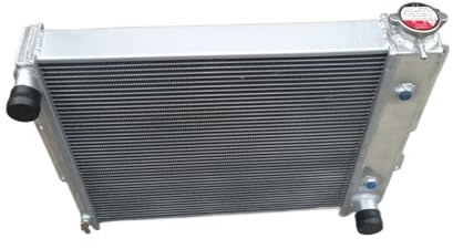 Radiatore in alluminio a 4 file + ventola compatibile con Jeep Wrangler TJ YJ V8 1987-2002