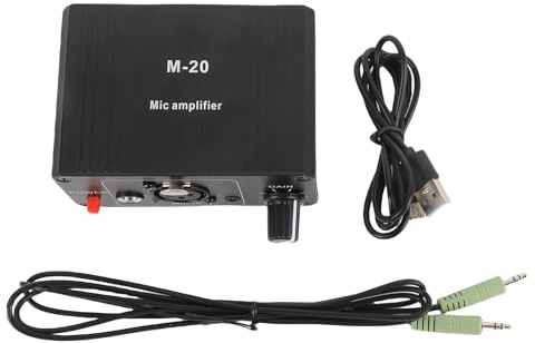 Marhynchus Mikrofonvorverstärker, Mikrofonvorverstärker, Dynamischer Kondensator-Mikrofonvorverstärker, 48 V, XLR, Symmetrische Schaltung, 22 DB, 27 DB Verstärkung, Rauscharmes Schwarzes