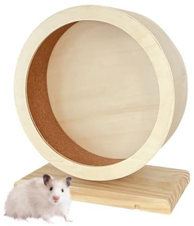 Laufrad für Haustiere aus Holz – Geräuschloses rotierendes Spielzeug, neuer kompakter -Fitnesstrainer | Hochwertiges regelmäßiges Rotationsübungswerkzeug für Hamster, Igel, Rennmäuse,