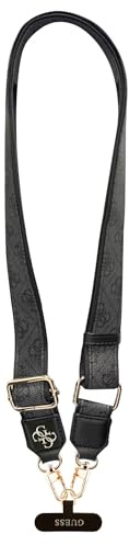 CG MOBILE Guess Universal Crossbody verstellbares 4G PU-Lederband und Haltegurt-Patch (schwarz)