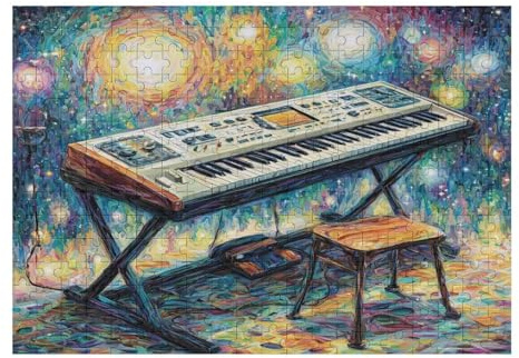 Electronic Keyboard 300 Piece Jigsaw Puzzle for Adults Teens Musical Instrument Music Jigsaw Festive Gathering Family Bonding Whimsical Design Great Gift for Loved Ones 300 PCS