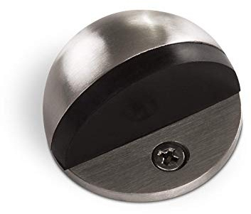 2 x SO-TECH® Türstopper Bodentürstopper Doreen II/Durchmesser Ø 45 mm/Verdrehschutz/Edelstahloptik