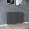 ELEGANT 600x988mm Radiators Flat Panel Horizontal Anthracite Double Radiator Modern Central Heating, Wall Mounted/Up Standing Urban Slimline Column Radiator for Bathroom/Kitchen/Living Room