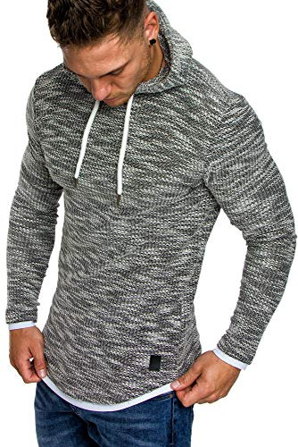 Amaci&Sons Herren 2in1 Kapuzenpullover Hoodie Sweater Pullover Sweatshirt 4013