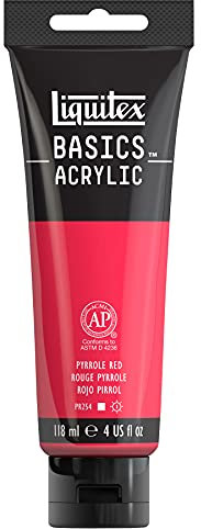 Liquitex Basic Acrylic - Tubo de Pintura Acrílica, 118 ML, Rojo (Rojo Pirrol)