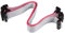 sourcing map IDC 20 Pins Connector Flat Ribbon Cable Female Connector Length 30cm 2.54mm Pitch,5pcs