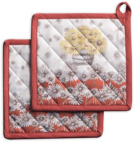 Maison d 'Hermine Bagatelle Set di 2 presine, 100% cotone, per pentole, forno, forno a microonde, per grigliate, Ringraziamento, Natale (20cm x 20cm)