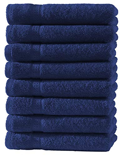 8X Gästetuch | Navy | 100% Baumwolle Frottier | Oeko-TEX® Standard 100 | Premium Qualität 500 g/m²