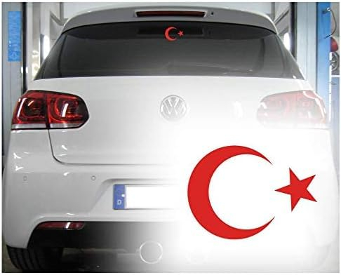 alternatif - Autoaufkleber Ay Yildiz Bayrak Osmanli Türkiye Istanbul Tugra Türkei AY YILDIZ (Rot)