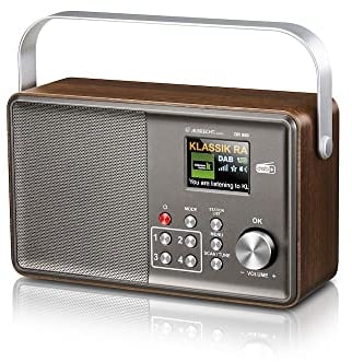 Albrecht DR860 Senior Digitalradio, bedienerfreundliches DAB+ Digitalradio für Jedermann, große und lesbare Schriften mit Farbdisplay im Retro Stil