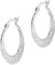 Tuscany Silver Damen-Creole griechischer Mäander dreieckiges Rohr sichelförmig Sterlingsilber rhodiniert 1,5mm-4,5mm
