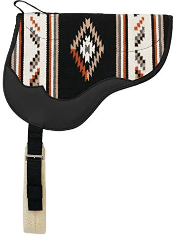 Weaver Leather Unisex-Erwachsene 53,3 x 88,9 cm Woll-Bürstenkissen Schabracke, Schwarz/Braun, 21 L x 35 W-1 Thick