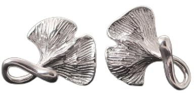 LOKILOKI 925 Sterling Silber Ethnischen Stil Ginkgo Blätter Ohrstecker Für Frauen Hohe Qualität Elegante Dame