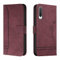 QIWEIQING Funda Compatible con Xiaomi Mi A3, Funda Libro Protectora con Carcasa de TPU, Soporte Plegable, Ranura para Tarjeta, Funda de Cuero PU para Xiaomi Mi A3 / Mi CC9e Red Wine HX