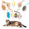 WIFUN Catnip Toys for Cats, 9 Pack Catnip Mouse Toys, Catnip Teeth Cleaning Toys for Kick Bite and Indoor Interactive