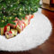 90cm Weihnachtsbaum Decke,Weiß Plüsch Tannenbaum Decke,Runde Kunstfell Christbaumdecke Teppich Weihnachtsschmuck für Weihnachten Baum Rock Deko