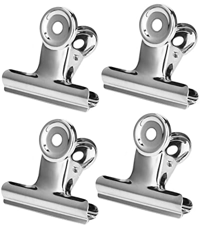 20 Stück kleine Verschlussclips Metall | 50mm Tüten Clips | Brief Klammern aus Edelstahl mit starker Federkraft | Lebensmittelbeutel Verschlussklammern | Metallklemmen für ein luftdichtes Abschließen