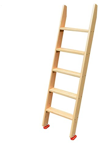 ROYUMI Bettleiter rutschfeste DIY 5-Stufen-Doppelkojenleiter, Stabile Einsteck- und Zapfenkonstruktion, Holzleiter für Dachboden, Einfache Montage und Geringer Wartungsaufwand