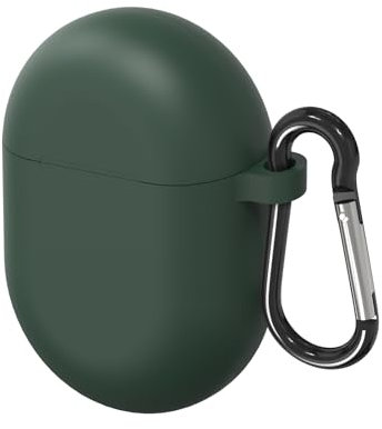 Geekria Silicone Case Cover Compatible with Google Pixel Buds Pro True Wireless Earbuds, Earphones Skin Cover, Protective Carrying Case with Keychain Hook, Charging Port Accessible (Green)