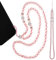 Gatuida Phone Charm, 2 Pieces Cell Phone Lanyard Strap Phone Charm Bling Crystal Beads Hand Wrist Lanyard Strap Beaded Womens Wristlet