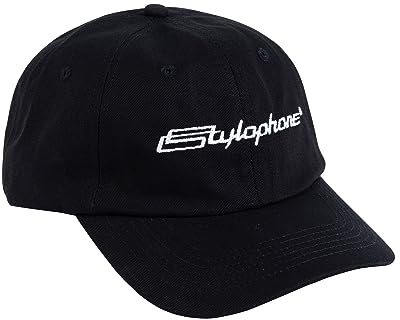 Stylophone Offizielle Marken-Baseballkappe, Schwarz, Schwarz, M/XL
