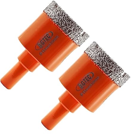 Dry Diamond Drill Bit - BGTEC 2pcs 1-1/4 32mm Hole Saw for Granite,Marble,Masonry, Concrete, Tile/Ceramic, Glass, Hard plastic,Vacuum Brazed Diamond Core Drill Bit Kit