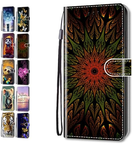 Phone Case for iPhone 7 8 SE 2020 6S 6 with Pattern 3D Print Animal Butterfly Design Leather Wallet Flip Cover with Card Holder Slot for Girls Boys - Flower Floral