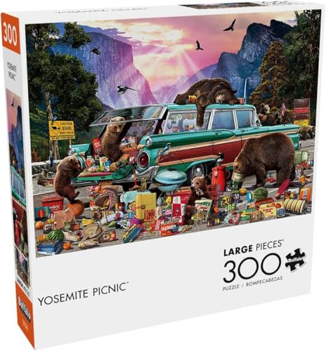 Buffalo Games - Garry Walton – Yosemite Picnic – 300-teiliges Puzzle für Erwachsene, herausforderndes Puzzle, perfekt für Spieleabende – fertige Größe 21,25 x 15,00