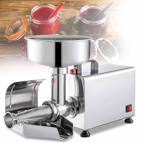 SACLMD Tomato Squeezer,Electric Tomato Strainer,Tomato Milling Machine Stainless Steel Tomato Sauce Maker,Commercial Electric Tomato Strainer Machine,for Tomato Sauce,220V