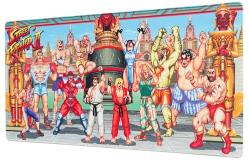 Grupo Erik: Tappetino Mouse Street Fighter | Tappetino mouse XXL, base antiscivolo, 100% waterproof e con rifiniture di qualità, 80 x 35 cm, Street Fighter Gadget