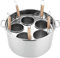 Pentole, Pentole, con divisore e colino, Set di pentole, Pentole con coperchi, Set di Inserti per cuocipasta a 3/4/5 Fori, per Cucina Domestica, Ristorante, Strumento di Cottura co