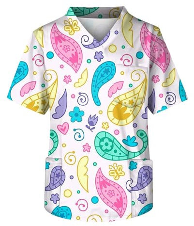 Knopfen Retro Hemdjacke Herren 70er Jahre Bekleidung Herren Klinik, Medizin, Praxis, Mardi Gras Karneval Kostüm Herren Festival Arbeitshose Berufsbekleidung Pflege Pflege Kasack(1-Light pink,S)