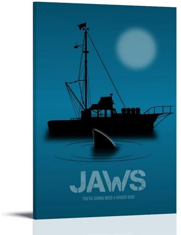 Jaws Poster Dekorative Malerei Leinwand Wandkunst Wohnzimmer Poster Schlafzimmer Malerei, Leinwand Kunst Poster Und Wandkunst Bilddruck Moderne Familienzimmer Dekor 24x36inch(60x90cm)