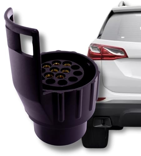 MIRKALA Adaptador Enchufe Remolque - 7 a 13 Pines - Remolque Coche - Accesorios Enganches - Enchufe Remolque Coche, Quad, Caravana, Camión, Portabicis - Resistente a Agua y Polvo