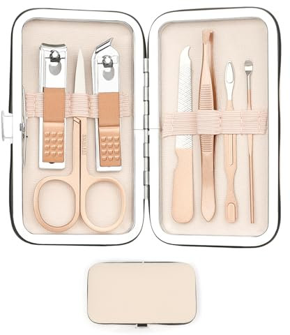 Manicure Set for Women,Nail Clipper Set,7pcs Nail Kit Manicure Set,Rose Gold Travel Nail Kit,Nail Set Manicure,Nail Care Set,Manicure Sets,Mens Nail Kit,Professional Manicure Set,Manscaped Nail Kit