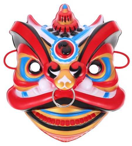 ifundom Masque De Lion De Dragon Chinois Masques De Tête De Lion Dansant 3D Masques De Performance D'opéra Chinois Masque De Cosplay De Performance Fournitures De Fête De Jeu De Rôle