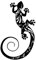 F Fityle Metall-Gecko-Eidechsen-Wanddekoration, Ornament, Eisenskulptur, Schwarze Kunstdekoration, Skulptur, Dekoration für den Innen- und Außenbereich,