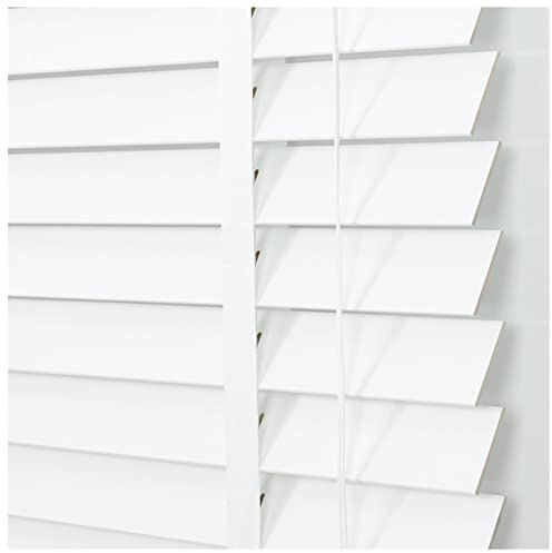 White Venetian Blinds, Wood Window Blinds With 50mm/2in Slats, Solid Wood Venetian Shades, Horizontal Blinds for Windows/doors,50x60cm/20 x 24in
