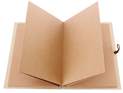 Luxshiny Diy Fotoalbum Aus Kraftpapier Mit Akkordeon-Design, 36 Leere Seiten FüR Abschlussfeier, Geburtstag, Hochzeit, JubiläUm Und Valentinstag