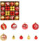 48/42 Stück Christbaumkugeln Weihnachtskugeln Kunststoff Set Farbig und Glitter Christbaumkugeln Ornamente Hängende weihnachtskugeln Plastik Bruchsicher Weihnachtsbaumschmuck für Weihnachtsbaumdeko